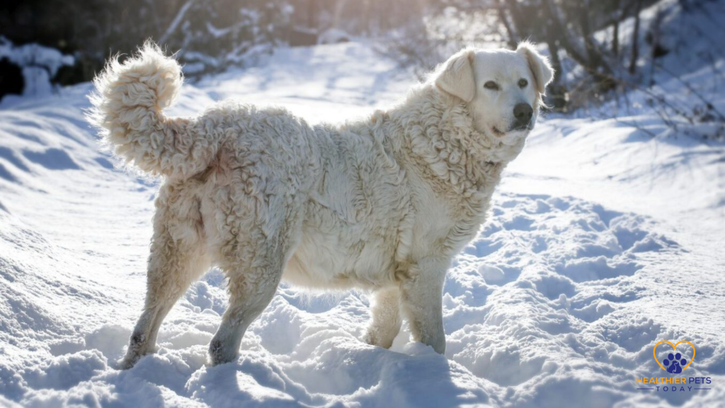 Slovak Cuvac in snow // Healthier Pets Today