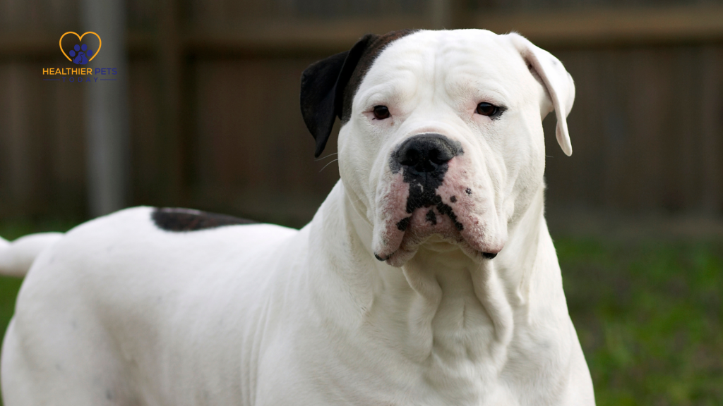 Close up of American bulldog // Healthier Pets Today